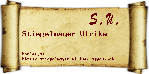 Stiegelmayer Ulrika névjegykártya